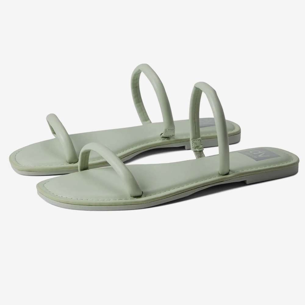 Dolce Vita Womens Jelly Lime Green Slip On Slides Flat Slide Sandals size 6 🍈